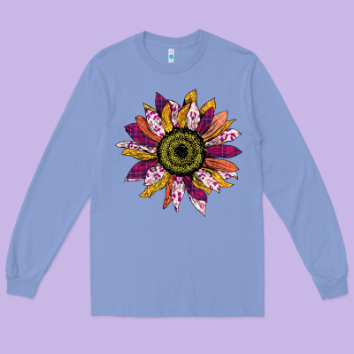 Sunflower Long Sleeve Tee Designed By Bettercallsaul