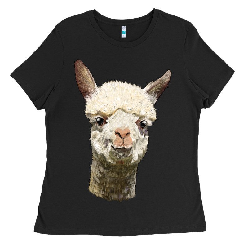 Alpaca Head Ladies Tee by LillyAllenDesigns | Teevron