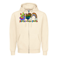 Sandshell Peace love pride Zipper Hoodie - CowGirlArtShop