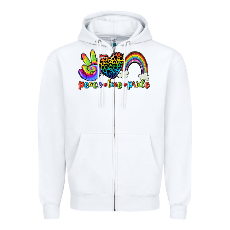 Peace Love Pride Zipper Hoodie by CowGirlArtShop | Teevron