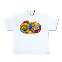 White infinity symbol autism Urban Heavy Tee - LillyAllenDesigns