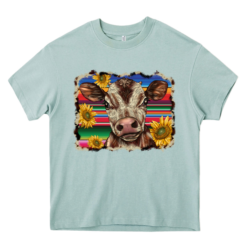 Western Background Baby Calf Heavy Core Tee by BarkalooDesign | Teevron