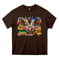 Chocolate Brown western background baby calf Heavy Core Tee - BarkalooDesign