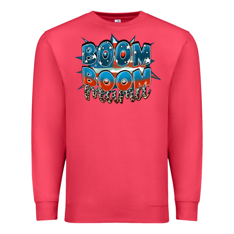 Boom Boom Mama Mother's Day Premium Sweatshirt by FaDigitalArtStudio | Teevron