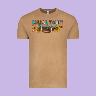 Small Town Big Spirit Vintage Tee Designed By Bundleandbundleshop