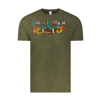 Vintage Olive small town big spirit Vintage Tee - BundleAndBundleShop