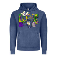 Vintage Denim Mardi Gras Love Nurse Vintage Hoodie - BundleAndBundleShop