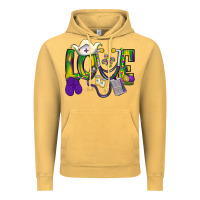 Vintage Mustard Mardi Gras Love Nurse Vintage Hoodie - BundleAndBundleShop