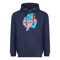 Navy Merica leopard lightning bolt Heavyweight Hoodie - FaDigitalArtStudio