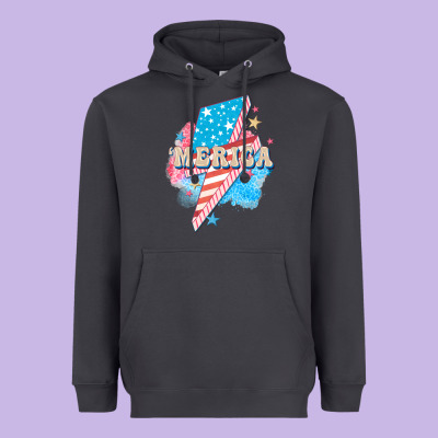 Merica Leopard Lightning Bolt Heavyweight Hoodie Designed By Fadigitalartstudio