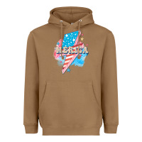 Toasted Coconut Merica leopard lightning bolt Heavyweight Hoodie - FaDigitalArtStudio