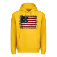 Lemon America Flag and Leopard Premium Hoodie - CowCowDesign