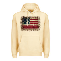 Pina Colada America Flag and Leopard Premium Hoodie - CowCowDesign