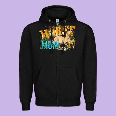 Horse Mom Rope Zipper Hoodie Designed By Howdyjamesfarm