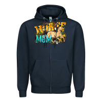 Navy Horse Mom Rope Zipper Hoodie - HowdyJamesFarm