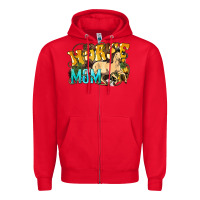 Red Horse Mom Rope Zipper Hoodie - HowdyJamesFarm