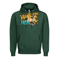 Sports Green Horse Mom Rope Zipper Hoodie - HowdyJamesFarm