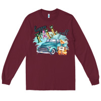 Burgundy Happy Fall YALL Pumpkin Truck Shirt Long Sleeve Tee - Bettercallsaul