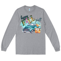 Heather Grey Happy Fall YALL Pumpkin Truck Shirt Long Sleeve Tee - Bettercallsaul