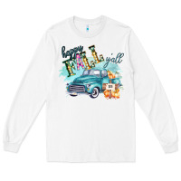White Happy Fall YALL Pumpkin Truck Shirt Long Sleeve Tee - Bettercallsaul