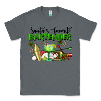 Charcoal Heather Santa's Favorite Bartender Classic Tee - LillyAllenDesigns
