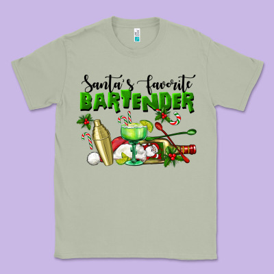 Santa's Favorite Bartender Classic Tee Designed By Lillyallendesigns