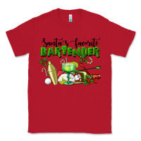 Red Santa's Favorite Bartender Classic Tee - LillyAllenDesigns