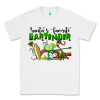White Santa's Favorite Bartender Classic Tee - LillyAllenDesigns