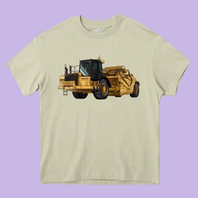 Wheel Tractor Scraper Heavy Core Tee Designed By Lillyallendesigns