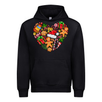 Black love Christmas  heart Urban Hoodie - CowhideDigitalArt