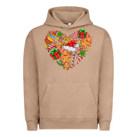 Pigment Burro love Christmas  heart Urban Hoodie - CowhideDigitalArt