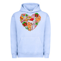 Pigment Grape Ice love Christmas  heart Urban Hoodie - CowhideDigitalArt