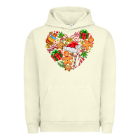 Pigment Pistachio love Christmas  heart Urban Hoodie - CowhideDigitalArt