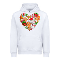 White love Christmas  heart Urban Hoodie - CowhideDigitalArt