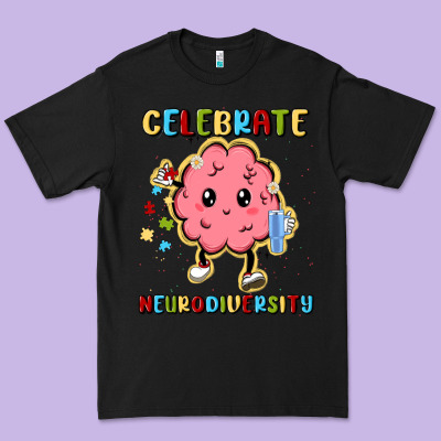 Celebrate Neurodiversity Premium Tee Designed By Maliassmallbusiness
