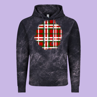 Christmas Tartan Patch Vintage Hoodie Designed By Bundleandbundleshop