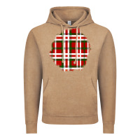 Vintage Coffee Christmas Tartan Patch Vintage Hoodie - BundleAndBundleShop