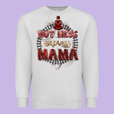 Hot Mess Express Mama Mother's Day Premium Sweatshirt Designed By Fadigitalartstudio