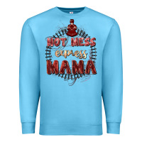 Ocean Blue Hot mess express mama Mother's Day Premium Sweatshirt - FaDigitalArtStudio