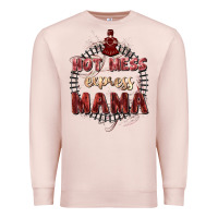 Pale Pink Hot mess express mama Mother's Day Premium Sweatshirt - FaDigitalArtStudio
