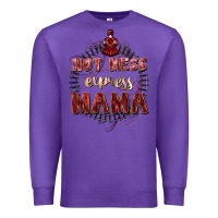 Purple Hot mess express mama Mother's Day Premium Sweatshirt - FaDigitalArtStudio