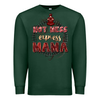 Sports Green Hot mess express mama Mother's Day Premium Sweatshirt - FaDigitalArtStudio