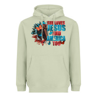 Matcha She love Jesus and America too Heavyweight Hoodie - FaDigitalArtStudio