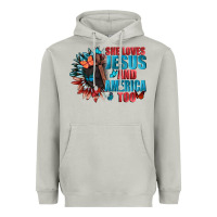 Moon Dust She love Jesus and America too Heavyweight Hoodie - FaDigitalArtStudio