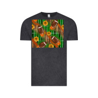 Vintage Black american football with sunflower tumbler Vintage Tee - BundleAndBundleShop