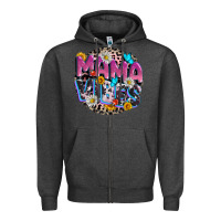 Charcoal Heather Mama vibes Mother's Day Zipper Hoodie - CowGirlArtShop