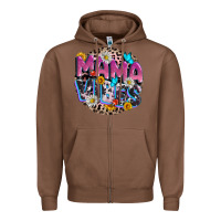 Chestnut Mama vibes Mother's Day Zipper Hoodie - CowGirlArtShop