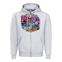 Heather Grey Mama vibes Mother's Day Zipper Hoodie - CowGirlArtShop
