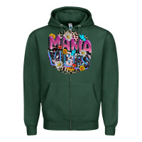 Sports Green Mama vibes Mother's Day Zipper Hoodie - CowGirlArtShop