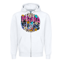 White Mama vibes Mother's Day Zipper Hoodie - CowGirlArtShop